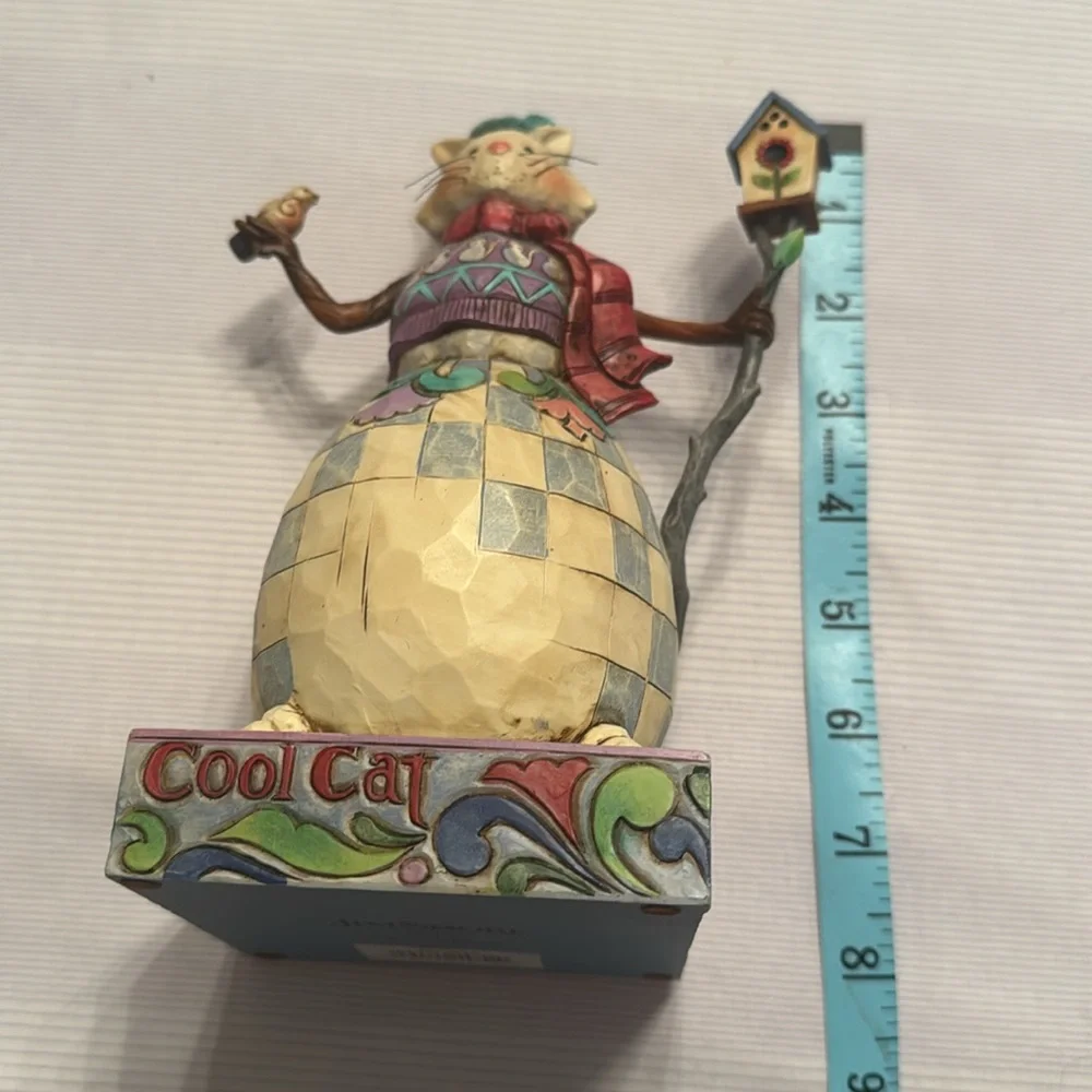 🐈⬛ NWT Jim Shore "Cool Cat" Cat Snowman Figurine - Picture 6 of 7